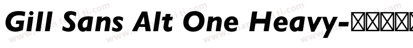 Gill Sans Alt One Heavy字体转换